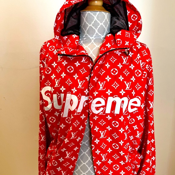 Fashion red monogram nylon unisex jacket - Picture 2 of 2